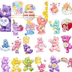 Care Bears 22 akvarell PNG - Transparent bakgrund, hög kvalitet (300 PPI) för digital nedladdning