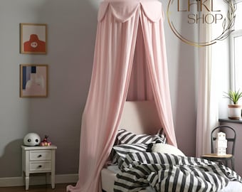 Linen Hanging Canopy, Cozy Nursery Canopy Baldachin, Baby Crib Cover, Kid Bed Canopy, Bed Tent, Crib Canopy, Reading Nook Canopy, Bed Canopy