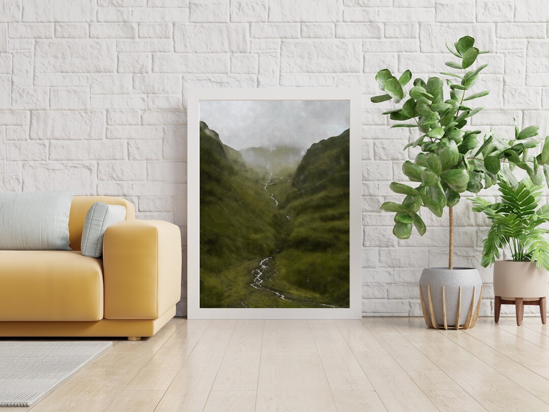 Landscape Painting, Printable Art, Digital Art, Modern Art Poster ...