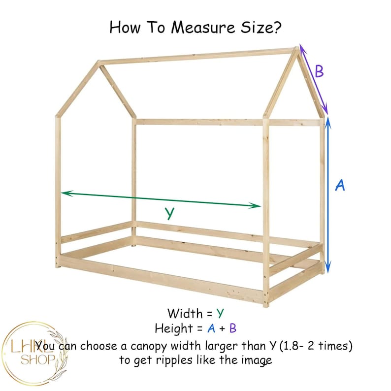Montessori Bed Canopy, Kids Bed Canopy, Montessori Bed Curtains, Kids Room Decor, Tulle Canopy, Canopy Bed Drape, Linen Curtains, Bed Drapes image 2