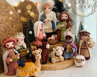 Nativity Crochet Doll, Holy Family Crochet Set, Amigurumi Nativity Scene, Mary & Joseph Crochet, Christmas Crochet, Baby Jesus Crochet Doll