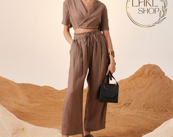 Damen Palazzo Hose Mit Weitem Bein - Hohe Taille Sweathose Für Business & Freizeit