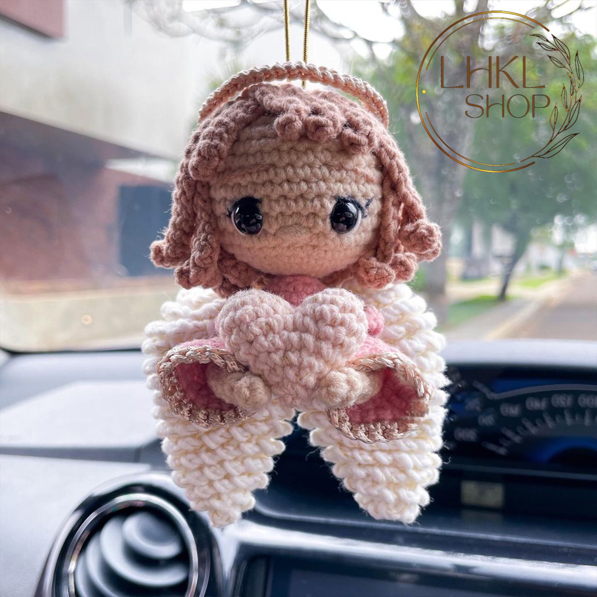 Jesus Car Hanging Crochet, Jesus Amigurumi, Jesus Car Charm, Angel