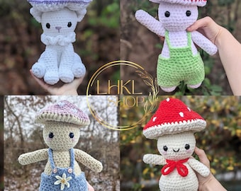 Cute Mushroom Doll Crochet, Mushroom Collection Crochet, Mushroom Amigurumi, Mushroom Plushie, Handmade Amigurumi Toy, Stuffed Mushroom Doll