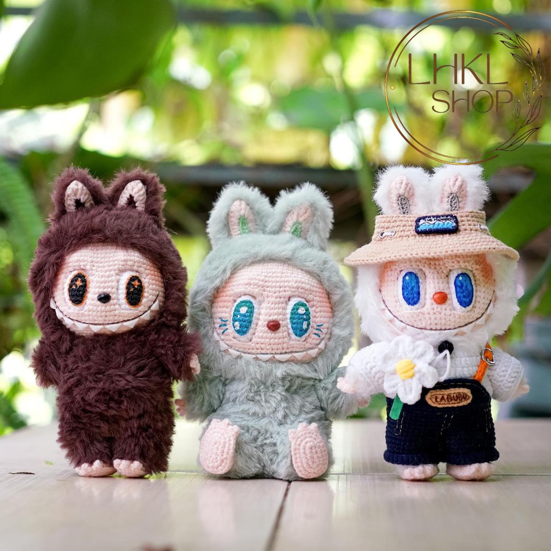 一点のみオリジナル　ラブブ　Labubu 虹色　ふわふわぬいぐるみ 耳と翼付き 可愛い〜ラブブ用・ふわふわ虹うさ耳帽子1点のみ LABUBU