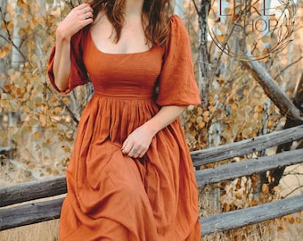 Maxi Linen Dress, Womens Linen Dress, Summer Beach Dress, Party Dress, Bridesmaid Dress, Wedding Guest Dress, Prom Dress, Romantic Dress