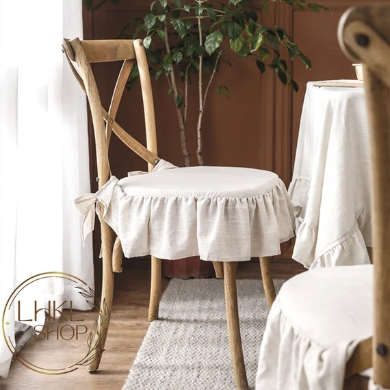 Stuhlhussen aus Leinen, Überzüge in großen Größen, Esszimmerstuhl-Überzüge, französische Stuhlhussen, moderne Wohnaccessoires, Stuhlschutz aus Leinen, französische Dekoration