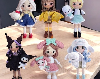 Costume Amigurumi Doll, Bunny Girl Crochet, Anime Lover Gift, Japanese Anime Crochet Doll, Cute Cat Amigurumi, Gifts For Girl, Cute Puppy