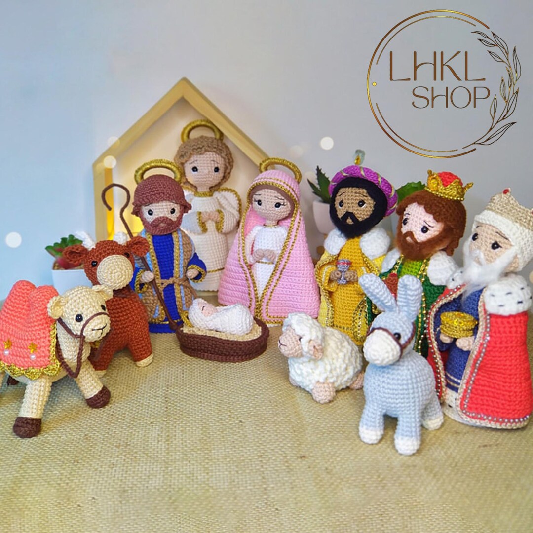Nativity Scene Crochet Set, Holy Family Set, Baby Jesus Crochet, Mary ...