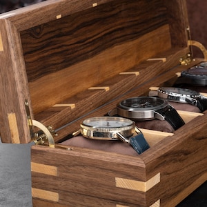 mens watch box, watch box for men, custom watch box, watch box wood for men 10, watch storage, watch stand,modern watch box,small watch box image 6