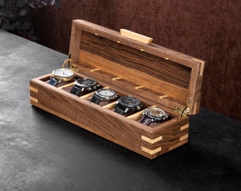 mens watch box, watch box for men, custom watch box, watch box wood for men 10, watch storage, watch stand,modern watch box,small watch box