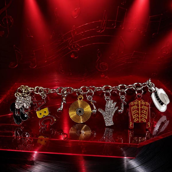 King of pop charm bracelet