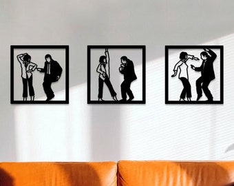 Pulp Fiction Metal Wall Art, Quentin Tarantino Metal Art, Movie  Lovers Gift, Retro Style Movie Wall Art, Gift for Her, Dance Lowers Gift