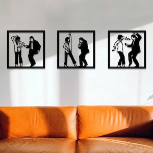 Pulp Fiction Metal Wall Art, Quentin Tarantino Metal Art, Movie  Lovers Gift, Retro Style Movie Wall Art, Gift for Her, Dance Lowers Gift
