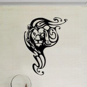 Lion Head Metal Wall Decor: King of the Jungle Art