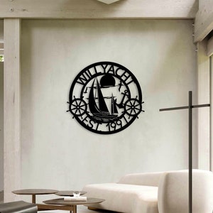 Personalized Yacht Name Sign - Custom Marine Entry Decor - Sea Lovers Gift