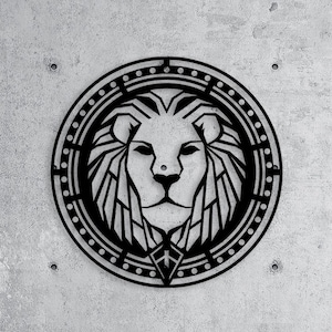 Lion Head Metal Wall Art, Alliance Metal Locket Sign, Lion King Metal Wall Decor, Birthday Gift, Valentine's Day Gift, iconic Metal Decor