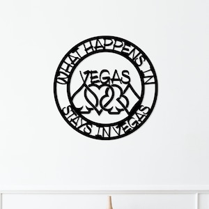 Vegas Metal Wall Art, What Happens in Vegas Stays in Vegas Metal Wall Decor, Casino Wall Decor, Game Room For Gift, Las Vegas Decoratie