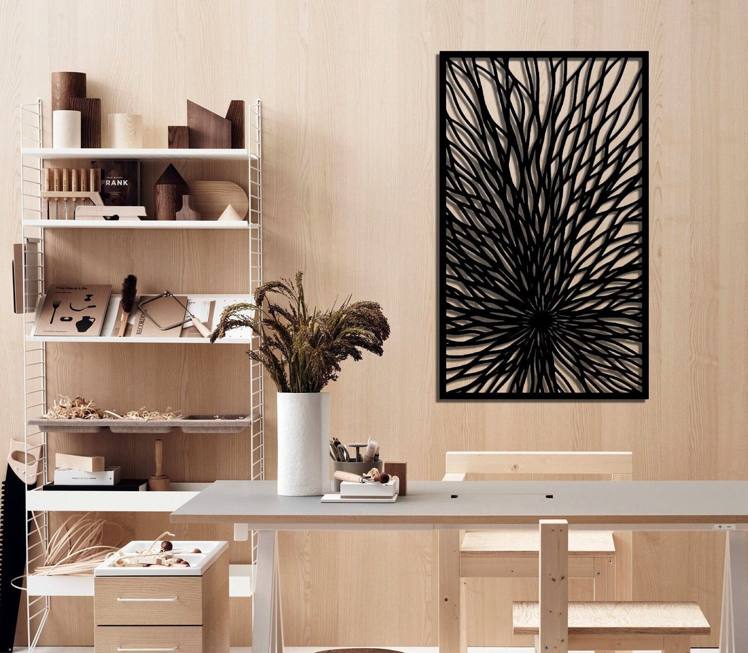 Modern Metal Wall Art, Minimalist Metal Wall Decor, Geometric Metal