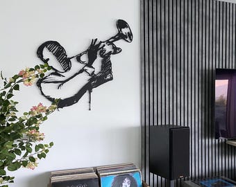 Trumpet  Metal Wall Art - Jazz Music Home Decor - Unique Birthday Gift