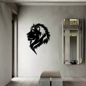 Lion Head Metal Wall Art: King of the Jungle Decor