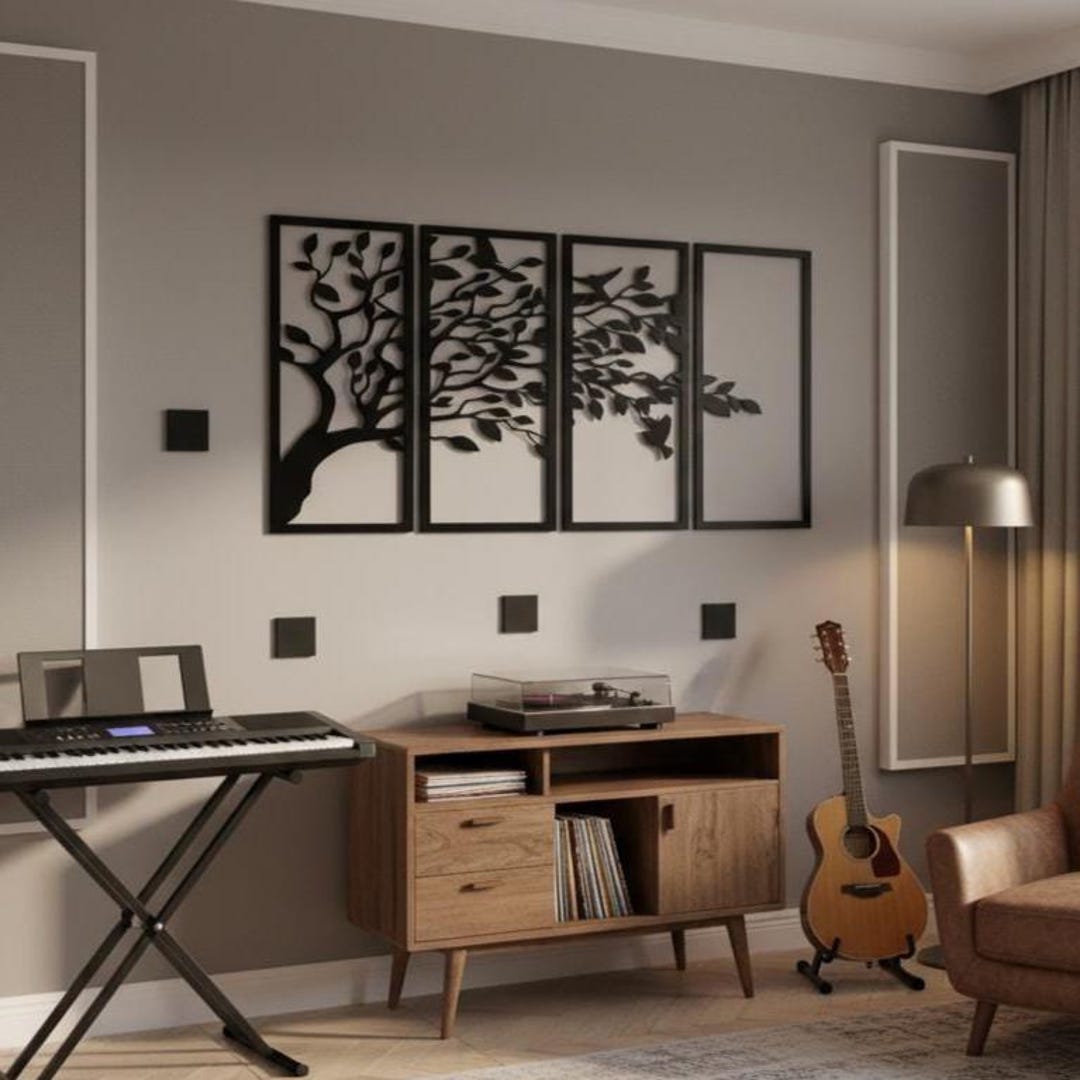 Metal Tree Art for Large Walls - Branch Landscape Home Decor - Unique ...