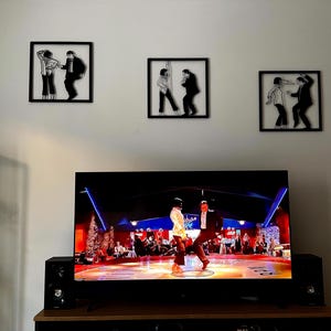 Pulpfiction metal wall art, dance painting decor