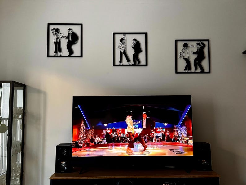 Pulpfiction metal wall art, dance painting decor