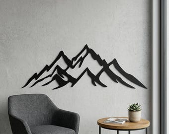 Mountain Metal Wall Art - Minimalist Home Wall Decor