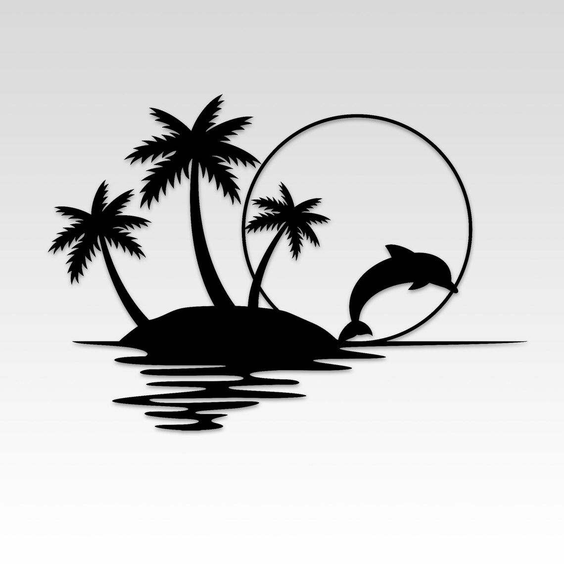 Paradise Metal Wall Art Sunset Metal Wall Decor Palm Trees Etsy