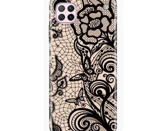 Mandala Butterfly Phone Case/Unique Pink Liquid Silicone Geometric Huawei Oppo Cover/Birthday Gift