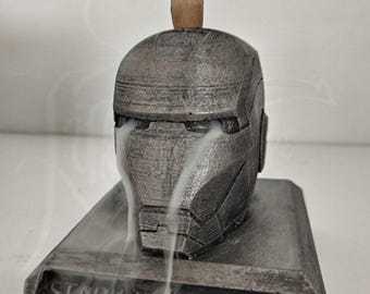 Iron Man Backflow Incense Burner: Unique Rare Avengers Sculpture, Ceramic Home Decoration, Birthday Gift