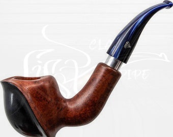 Unique Briar Cobra Pipe/Stylish Rare Bent Smooth Special Freehand/Anniversary, Sailor & Birthday Gift