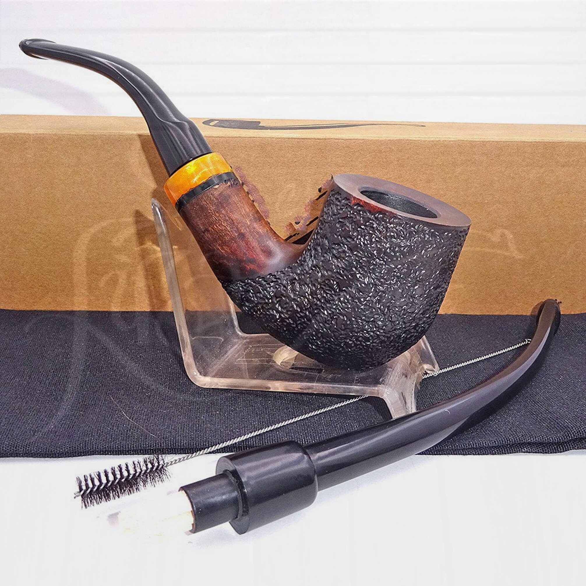 Unique Briar Smoking Pipe With Ornate Long Stem/stylish Etsy
