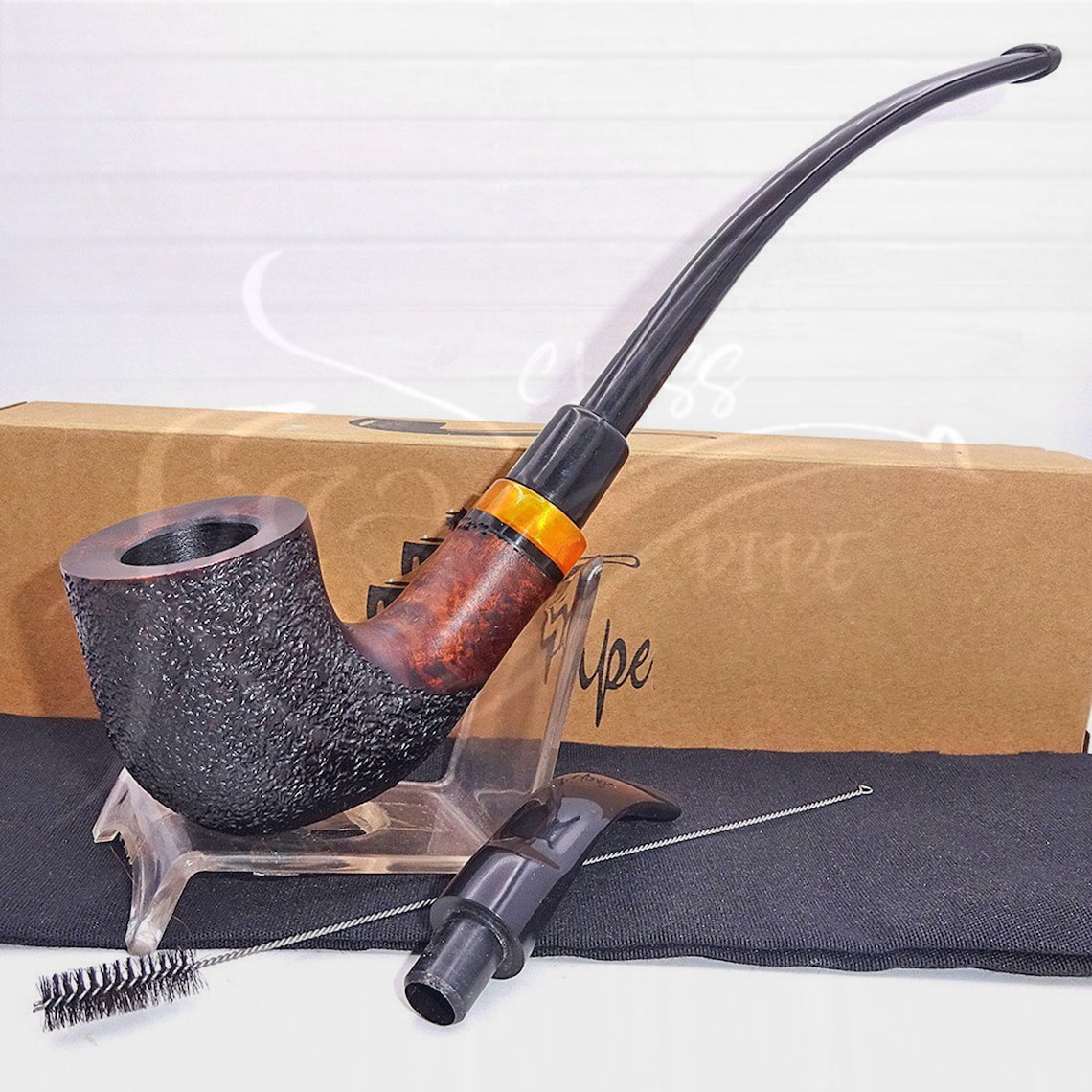 Unique Briar Smoking Pipe With Ornate Long Stem/stylish Etsy Australia