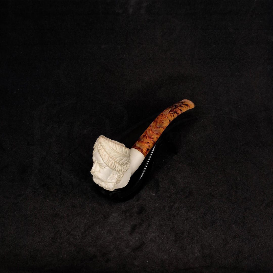 Zeus Pipe Unique Meerschaum Zeus Pipe/rare Artisan Smoking Pipe/groomsmen ...