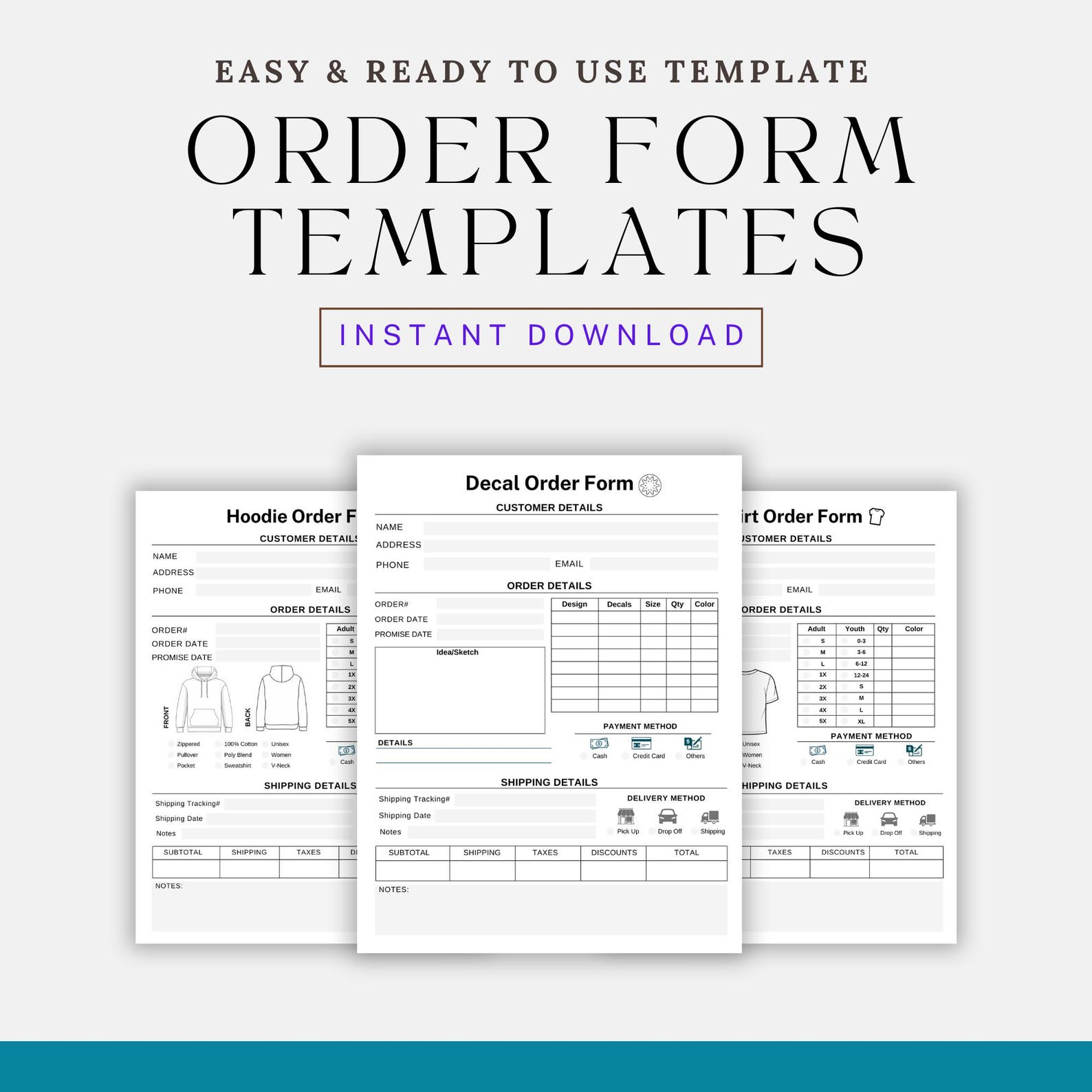 Order Form Templates, Printable Business Order Forms, Craft Order Form ...