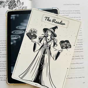 Kindle Insert for Clear Case, Kindle Skin for Book Lovers, Cardstock Kindle Insert, Kindle Accessories, E-Reader Insert for Clear Case