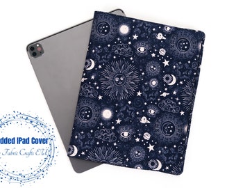 Celestial IPad Cover, Galaxy IPad Sleeve, Stars IPad Pouch, IPad Accessories, Padded IPad Case, Fabric Tablet Cover, Tablet Case, Tablet Bag