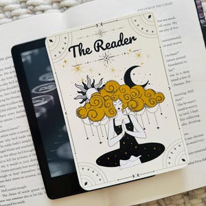 Celestial Kindle Insert for Clear Case, Kindle Skin for Book Lovers, Cardstock Kindle Insert, Kindle Accessories, The Reader Book Club