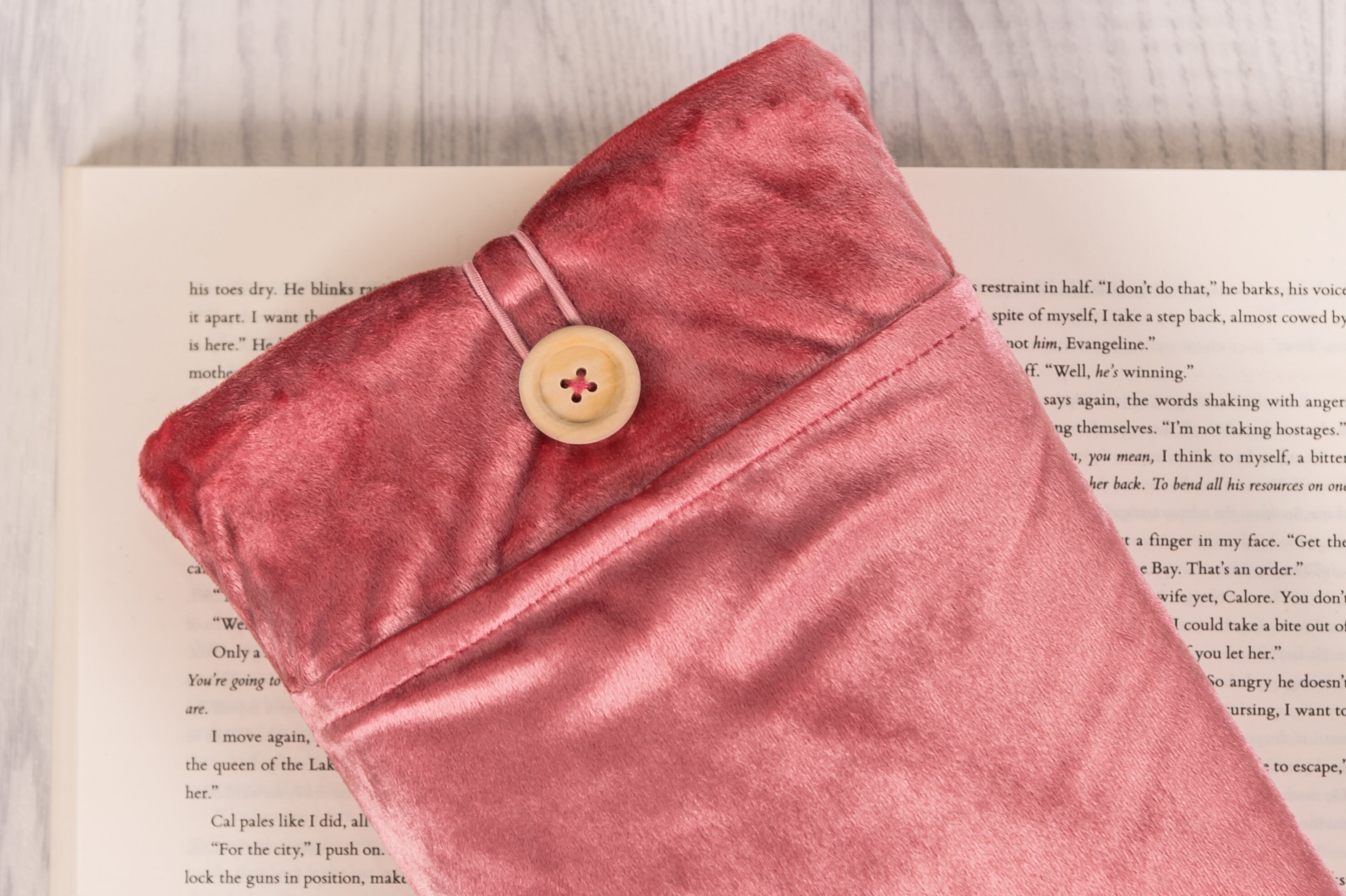 Pink Velvet Padded Book Sleeve Velvet Book Sleeve With Etsy
