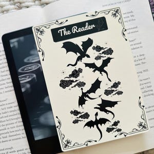 Dragons Kindle Insert for Clear Case, Kindle Skin for Book Lovers, Kindle Insert, Kindle Accessories, E-Reader Insert for Clear Case