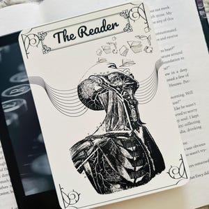 The Reader Kindle Insert for Clear Case, Kindle Skin for Book Lovers, Kindle Insert, Kindle Accessories, E-Reader Insert for Clear Case