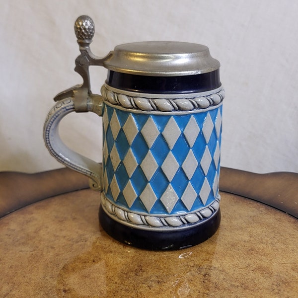 Vintage German Beer Stein With Lid Made By Original King 1