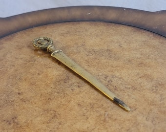 Vintage Brass Thistle Letter Opener