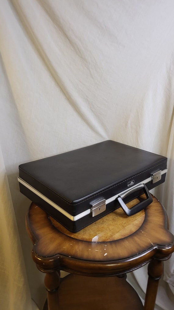 Vintage Crown Executives Briefcase Black Leather … - image 6