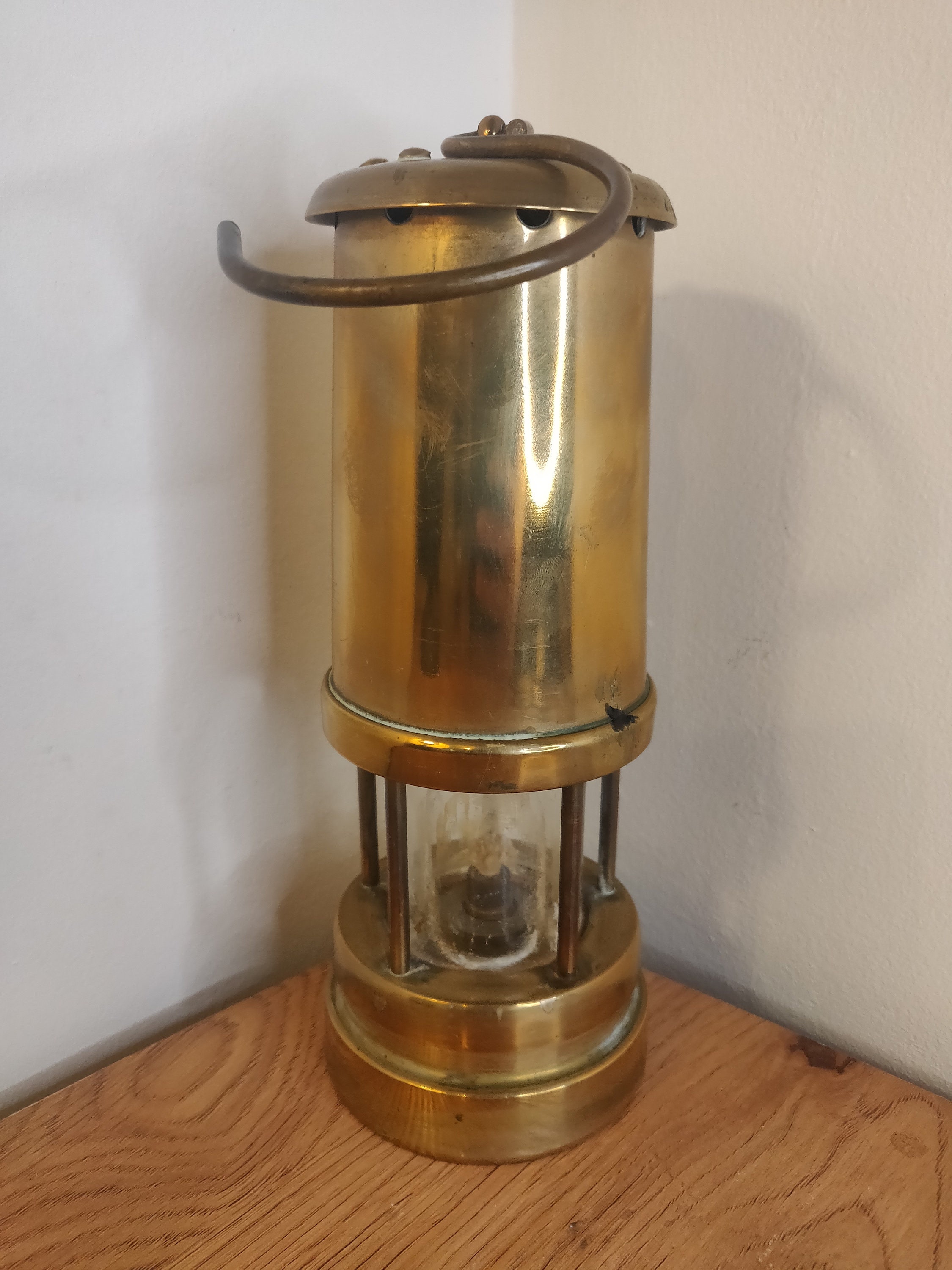 Vintage Brass Miners Lamp Etsy UK