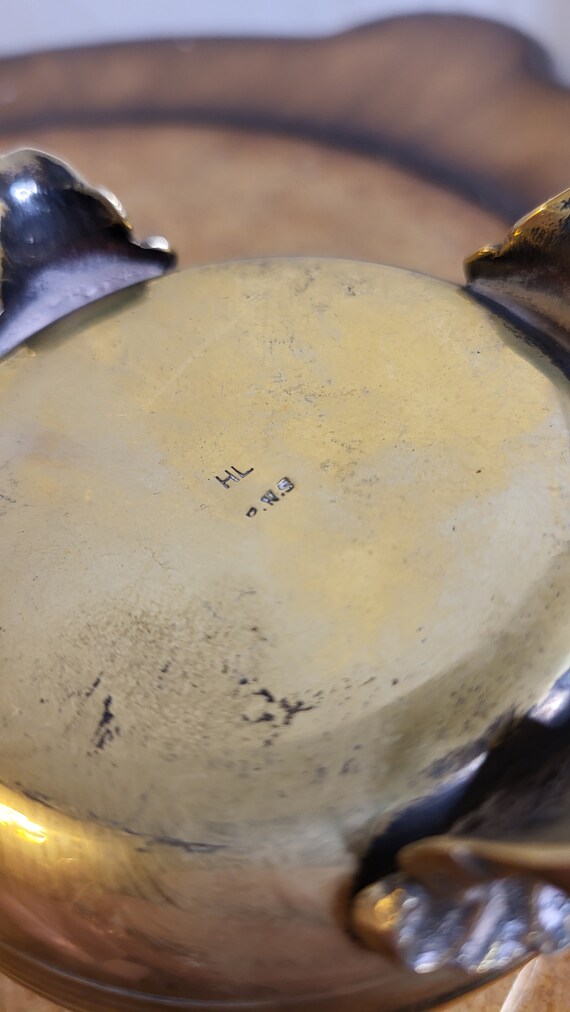 ヴィンテージ シルバープレート メタル 花の彫刻デザイン シュガー  