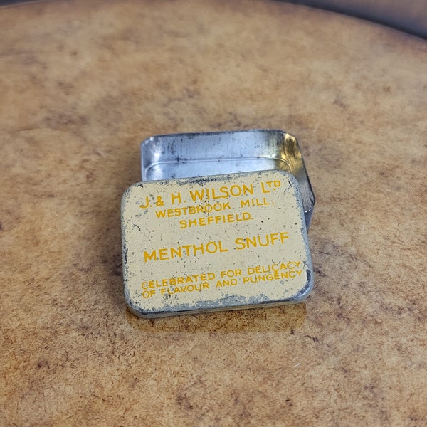 Vintage J & H Wilson LTD Menthol Snuff Tin