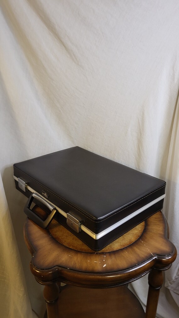 Vintage Crown Executives Briefcase Black Leather … - image 3